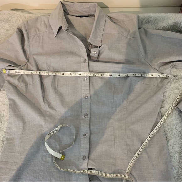 Grey Cotton Blend Blouse - Picture 5 of 7